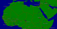 Afrika-Nord Städte + Grenzen 4000x2027